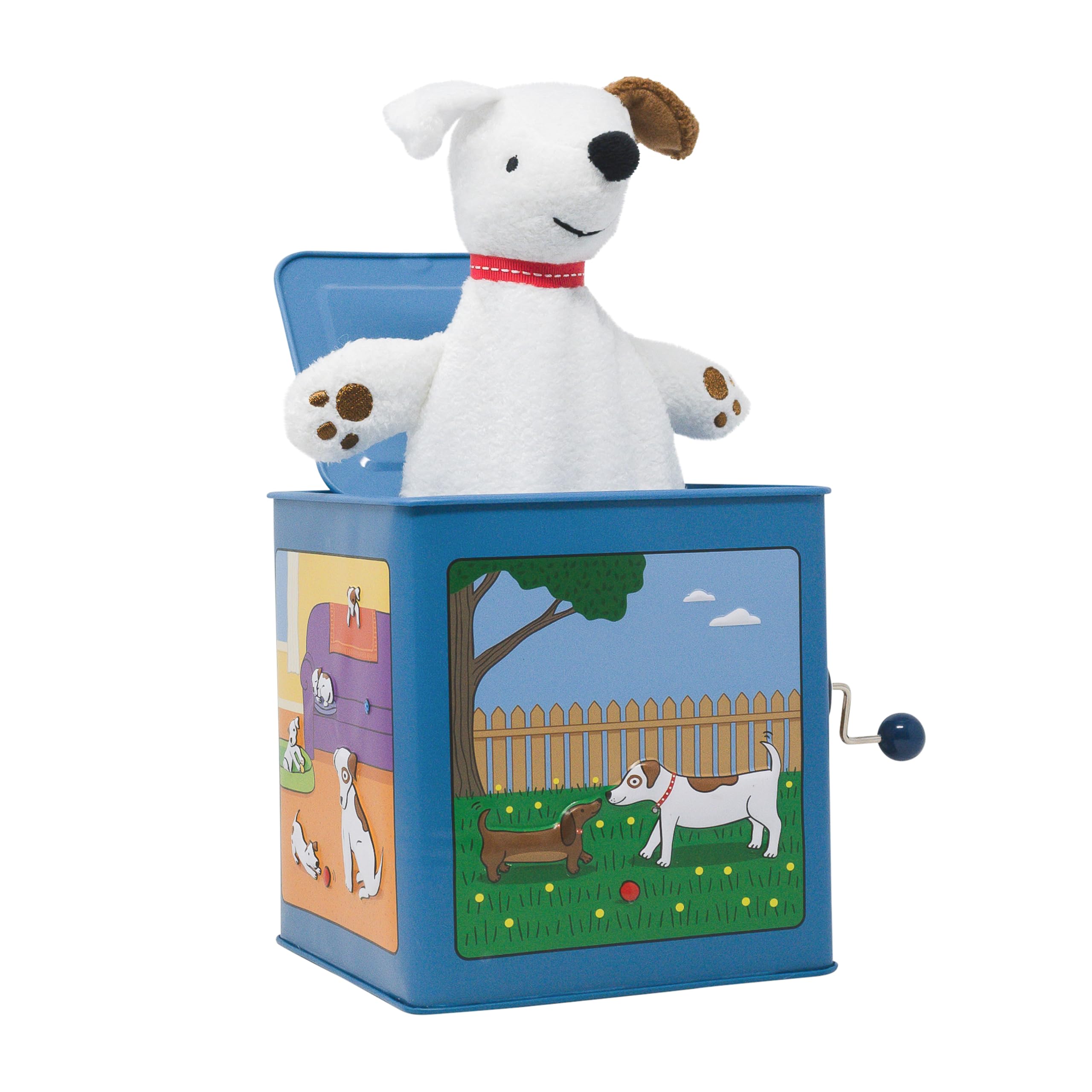 Amazon.com: Jack Rabbit Creations Jack the Dog Tin Jack-in-the-Box