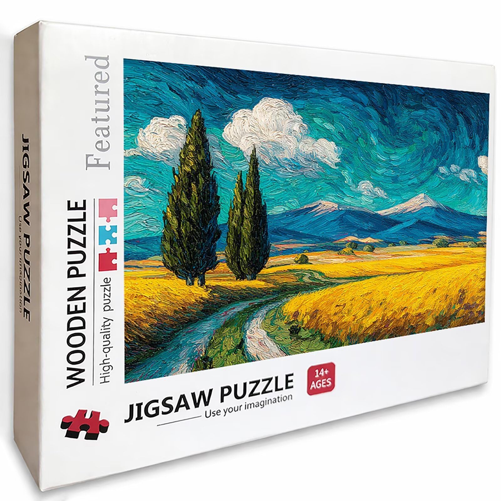 Blau Holz Puzzles 156x105cm, Baum Jigsaw Puzzles 5000 Teile für Erwachsene Mit Box, EIN Herausforderndes Rätsel Game, Farbenfrohes Legespiel, Geeignet für die meisten Gruppen, Sommer Geschenke, 4-6049