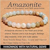 Vista 248 de MASSIVE BEADS Pulsera elástica de yoga hecha a mano con piedra natural, cristal curativo, energía, regalos para adultos unisex de 0.157 in, 0.236