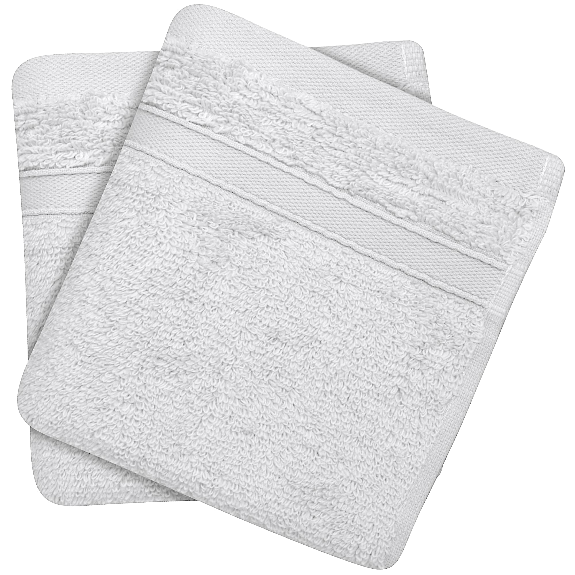 Towelogy Silver Towelogy® Luxury Flannel Face Cloth | Ultra Soft 100% Cotton Face Towels | 33X33cm (, 2 Pack)