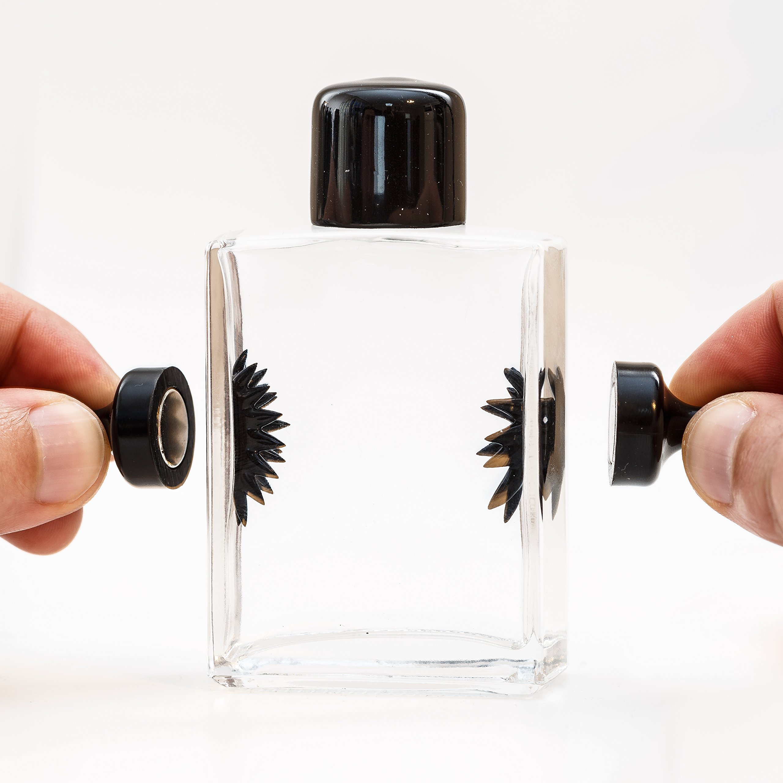 Ferrofluid Venom Magnetic Liquid - Reduced Due To Small Air Bubble - Desktop Accessory Interactive Toy - Black Magnetic Liquid in a Bottle with 2 Magnets