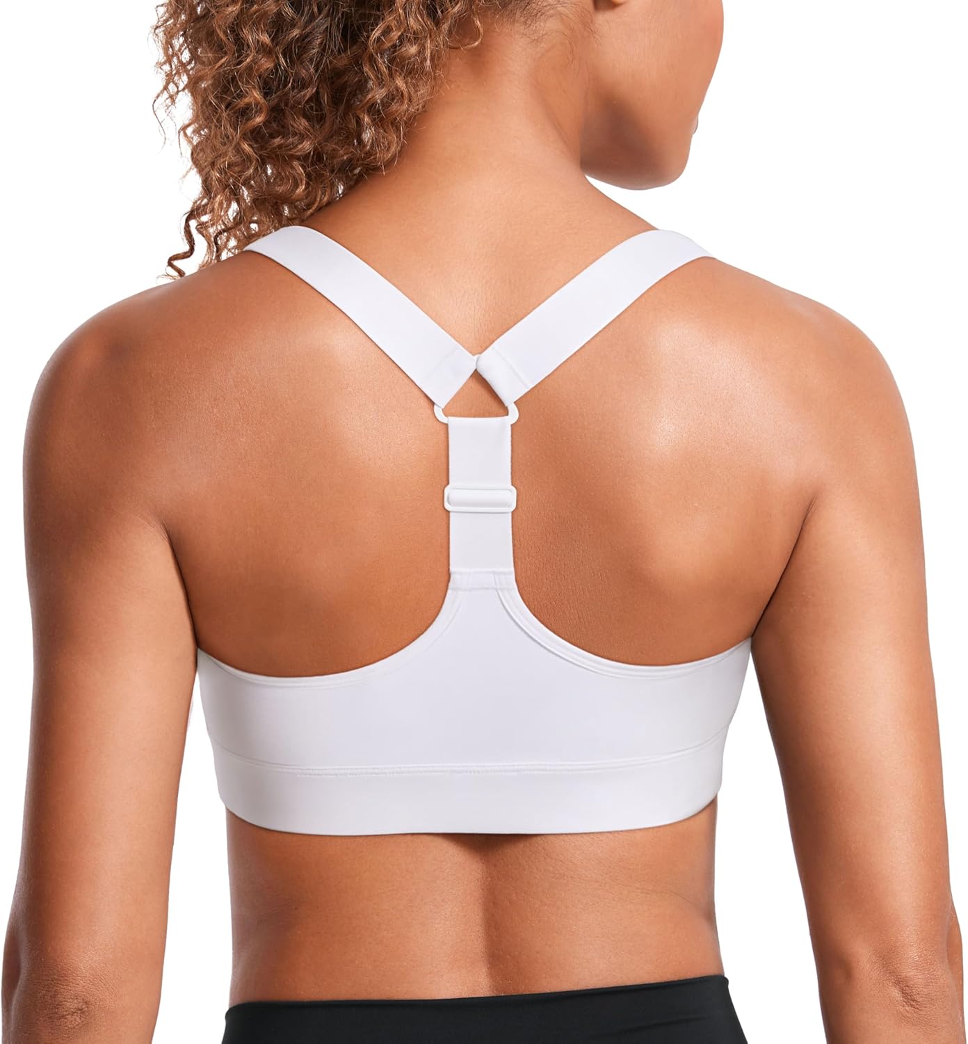 SYROKAN Power On Y Back Sports Bra for Women High Impact Adjustable Padded Wireless Bras