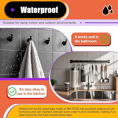 Miniatura 4 de 30 almohadillas adhesivas grandes y fuertes de doble cara, hechas de 3M, cinta de espuma adhesiva cuadrada resistente para pared de decoración de