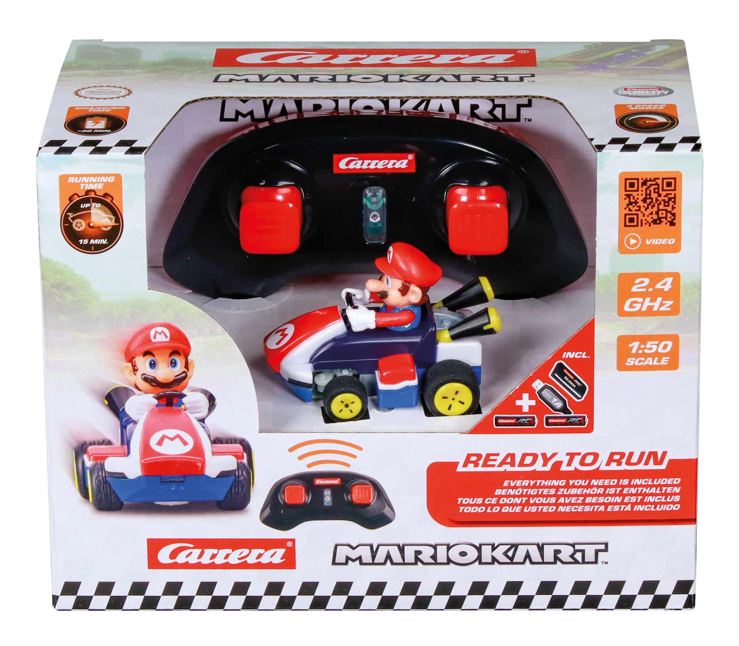 Mini RC Mario Kart(TM) de 2.4GHz, Mario (Caja de Papel)