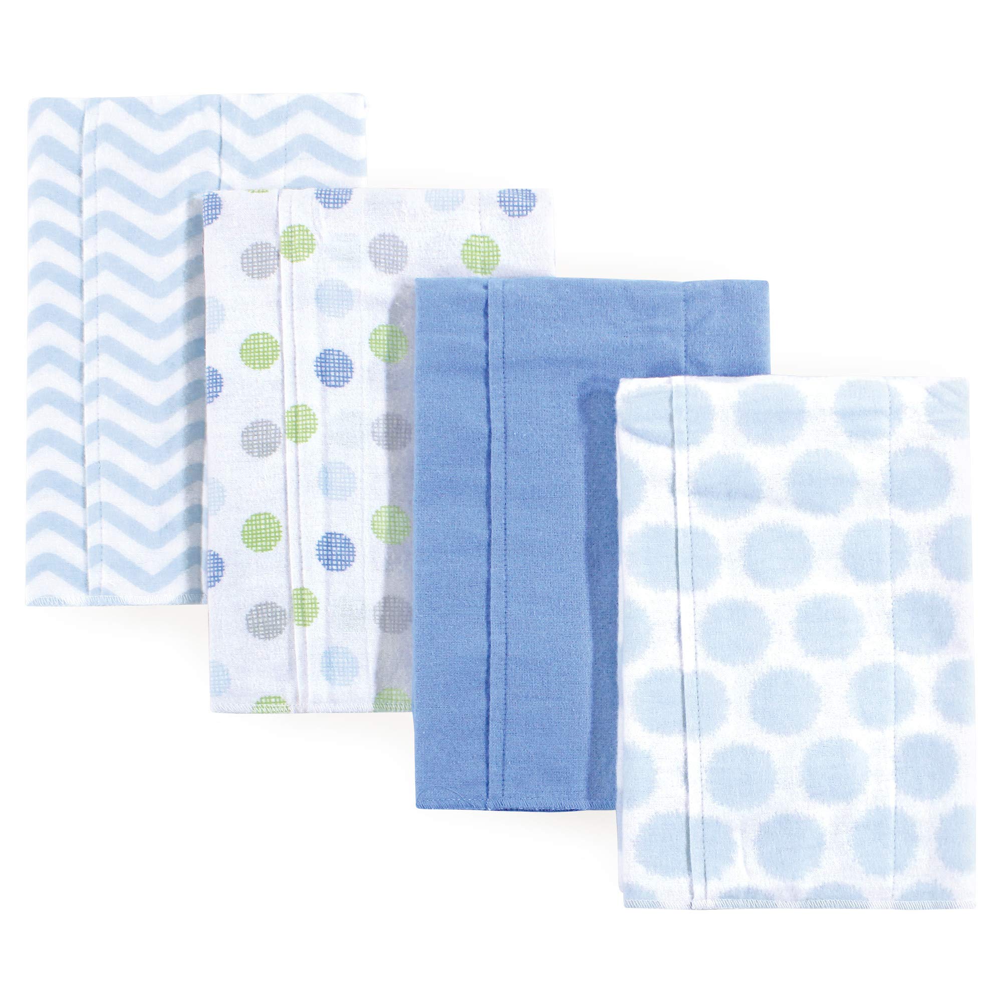 Luvable Friends Unisex bebé Manga corta Babero - Azul - talla única
