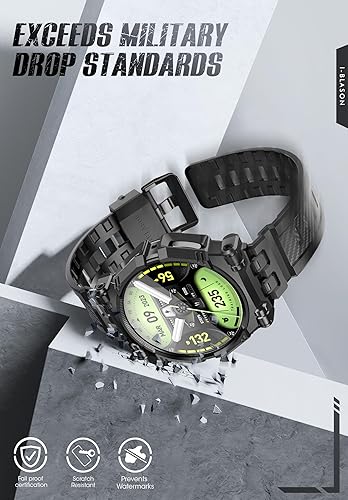 Miniatura 6 de i-Blason Correa de reloj para Samsung Galaxy Watch 654 de 1.732 pulgadas con 2 protectores de pantalla de vidrio templado, protección de grado