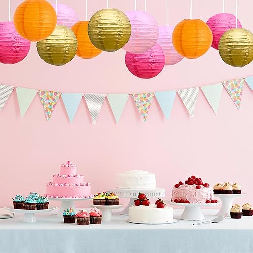 Miniatura 231 de BEISHIDA Faroles de papel redondos amarillos de 12 pulgadas, decorativos, colgantes, asiáticos, chinos, japoneses, lámpara para cumpleaños