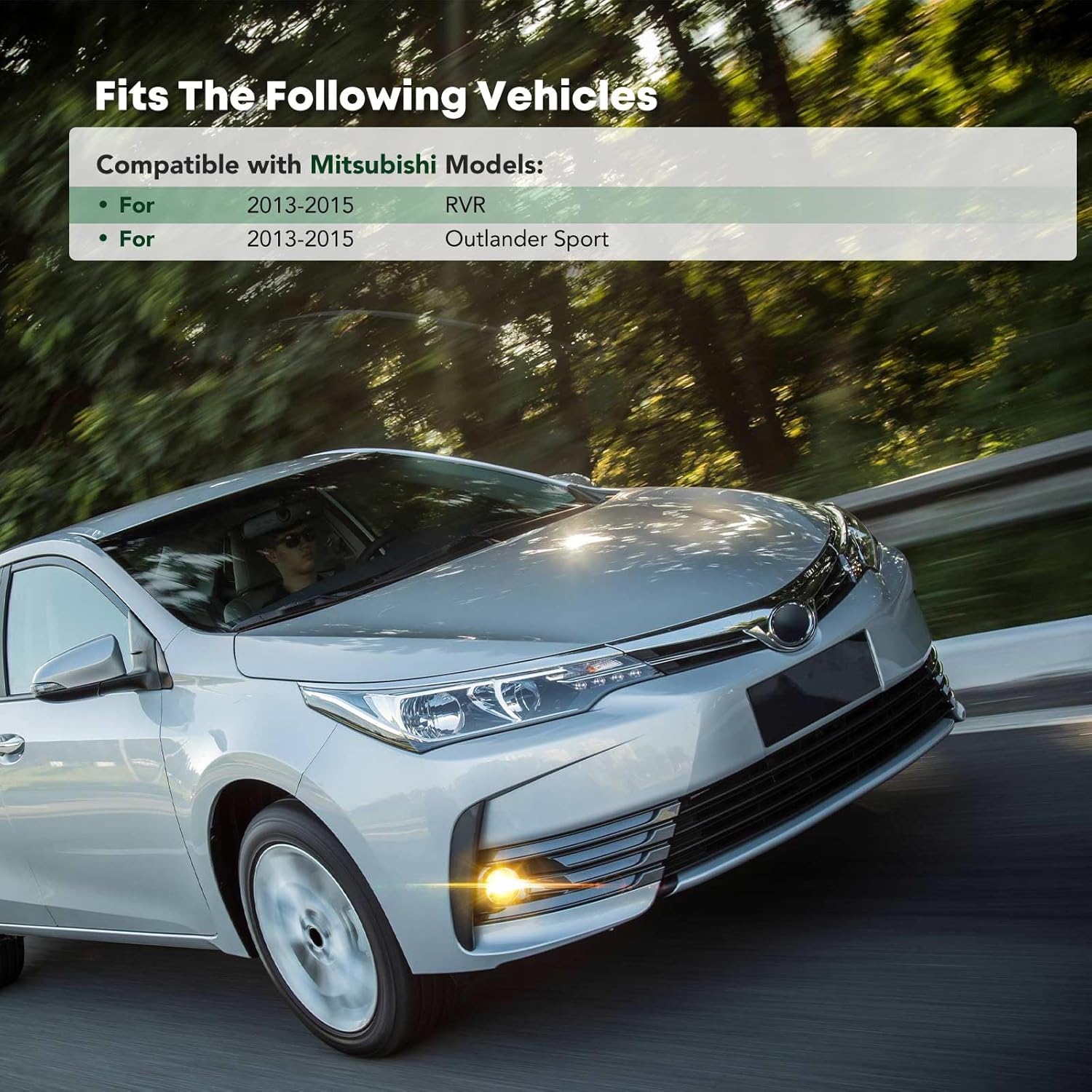 YHTAUTO Fog Light Bezel Fits Mitsubishi RVR/Outlander Sport 2013-2015 Front Bumper Fog Light Cover Trim Right Passenger Side