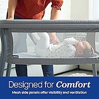 Vista 3 de Chicco LullaGo Anywhere - Moisés portátil, ligero, ahorra espacio con colchón impermeable y sábana bajera, apto para viajes, incluye bolsa de Letra