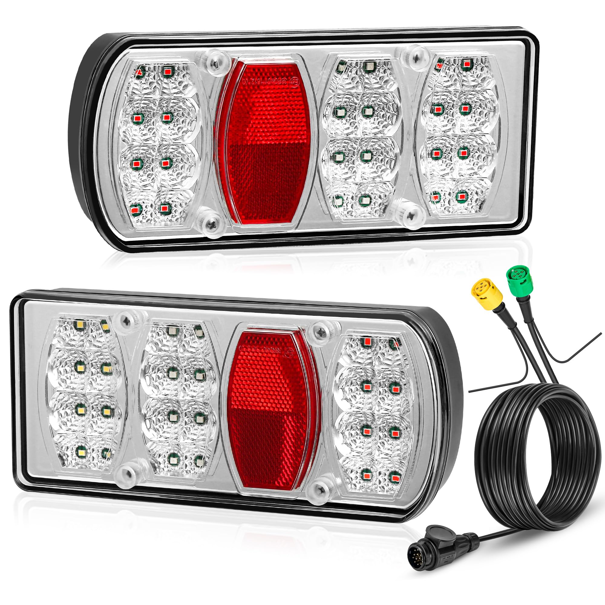 Fanale posteriore a LED per rimorchio, 13 poli, 5,5 m + 25 cm