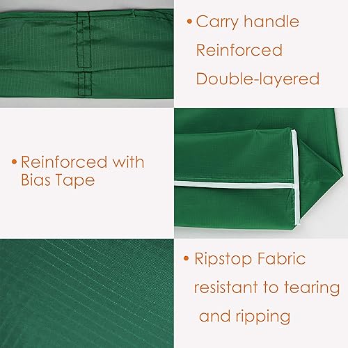 Vista 40 de BeeGreen Bolsas para comestibles, lavables a máquina, paquete de 12 bolsas extragrandes reutilizables, resistentes, plegables con banda Moss Marrs