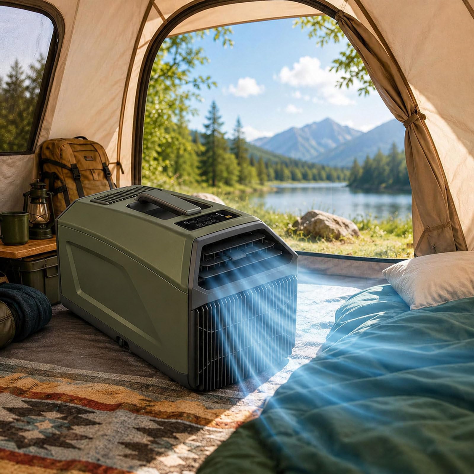 Aetereos Green 5000 Btu Portable Air Conditioner & Heater, 400W Quiet Camping Ac Unit
