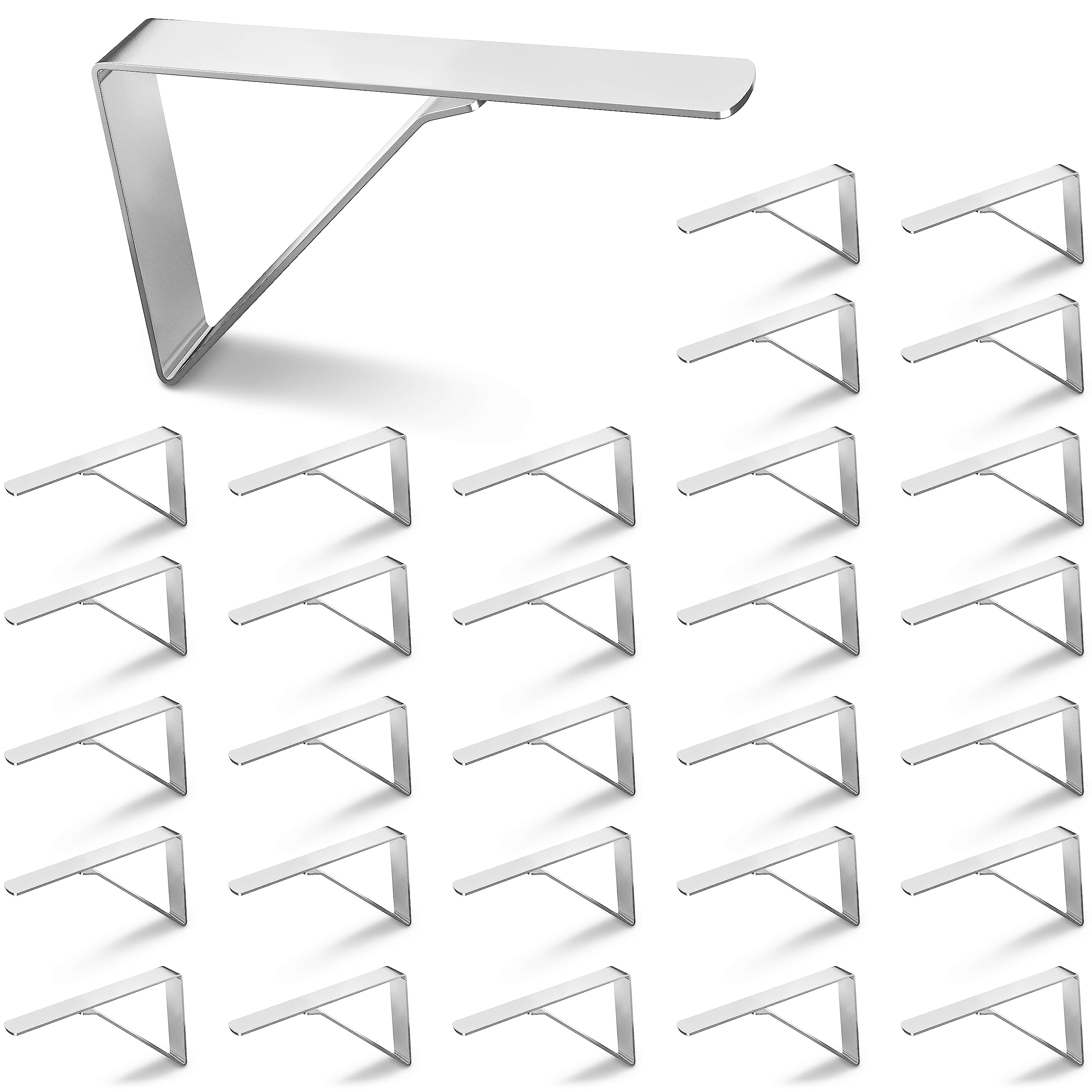 Balinco Set di 30 mollette per tovaglia, in acciaio inox, di alta qualità, robuste, antiruggine, per tovaglia, fermagli da tavolo, clip per tovaglia