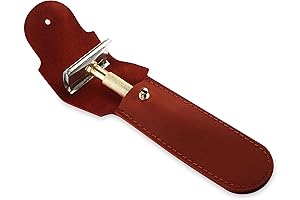 Genuine Leather Safety Razor Case for Travel
