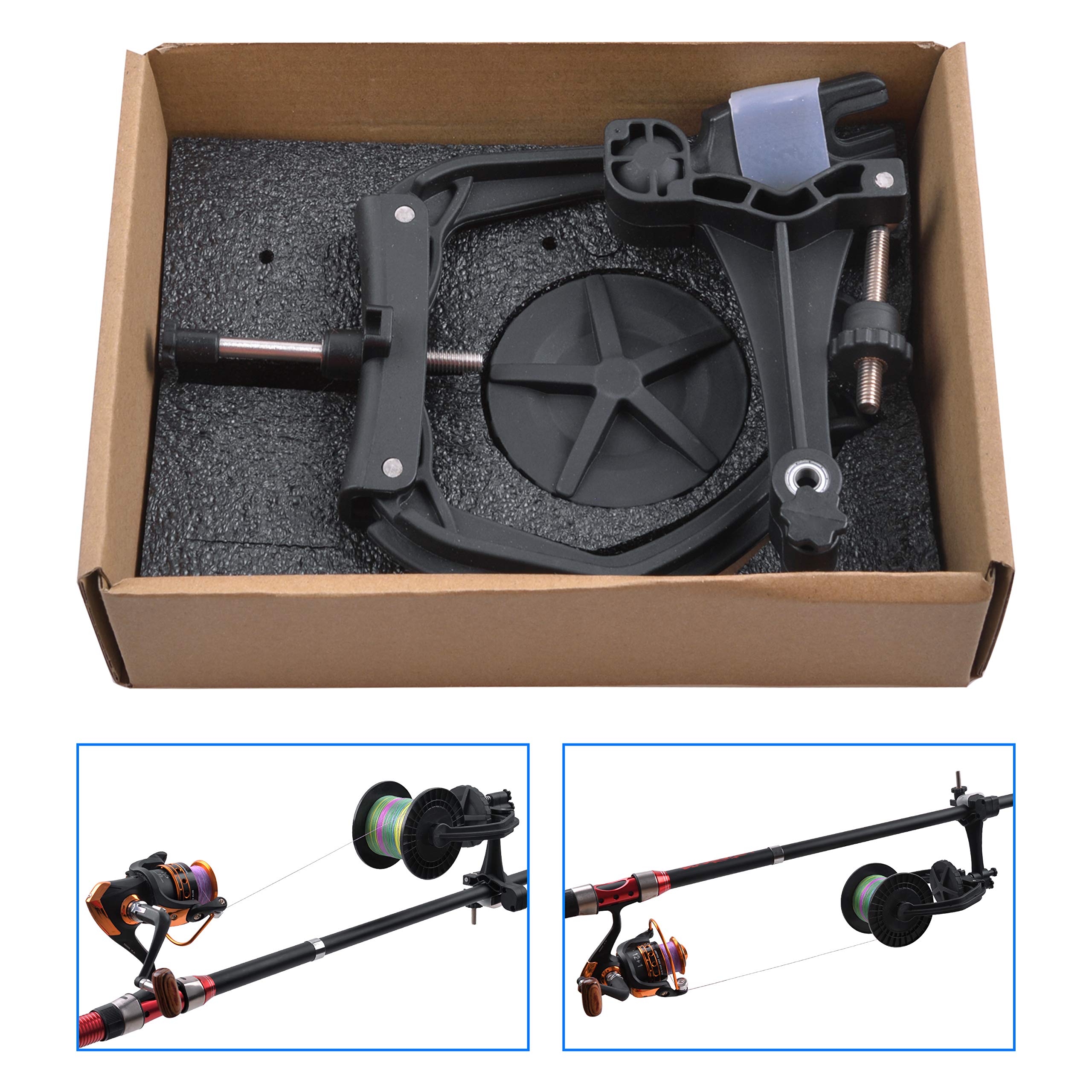Ensemble Moulinet Spincast Pour Pêche à L'Arc – Siège + Ligne – Acier Inox – Neuf