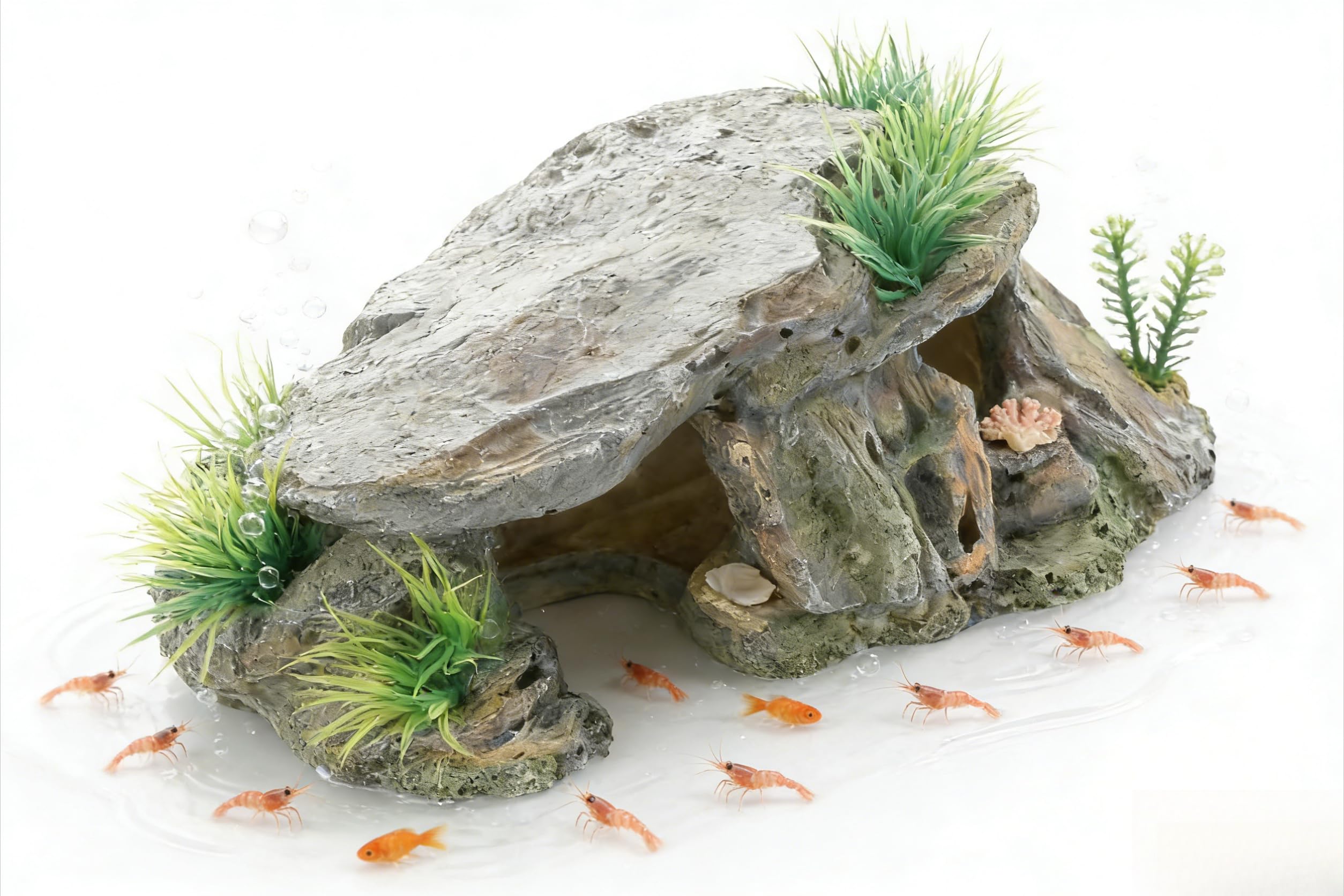 Betta Fish House Aquarium Decor Resin Hollow Tree Trunk Hideout Cave Universal Size for All Aquariums Safe for