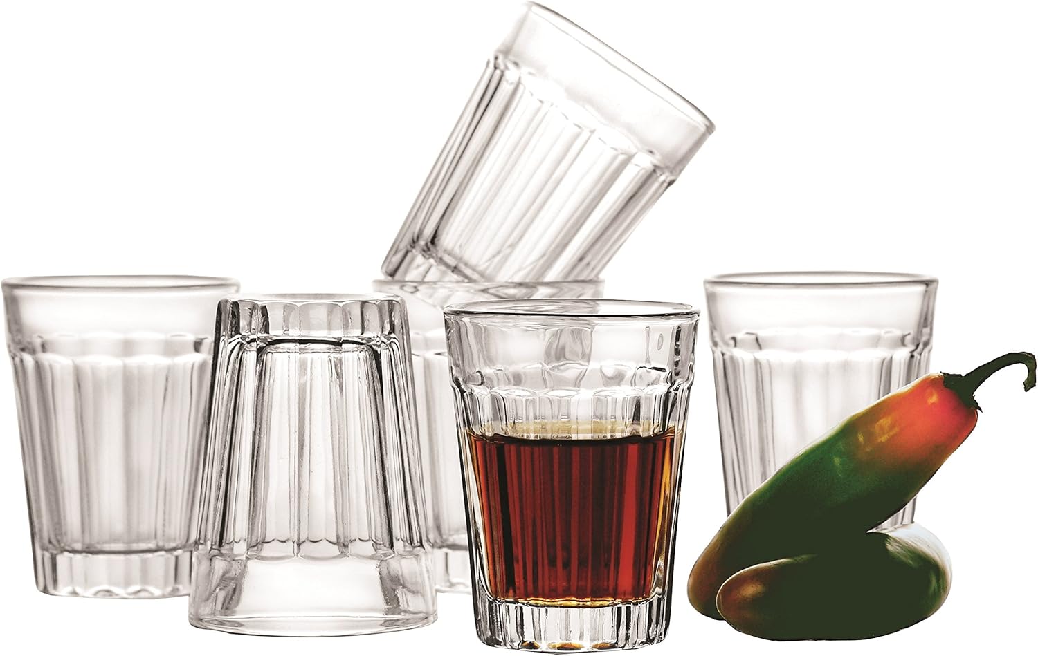 ? Circleware Glass Shot Glasses Set, 1.75 Ounce, Set of 6