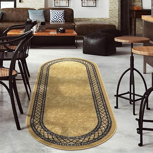 Miniatura 261 de Antep Rugs Alfombras modernas con bordes de 2 x 7 pies antideslizantes (antideslizante) de perfil bajo con parte trasera de goma para interiores