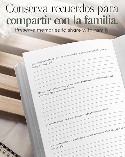 Miniatura 4 de Mamá, comparte tu historia conmigo (Tapa dura) 250+ Preguntas, Libro de recuerdos y memorias, Regalo personalizado para Mamá, Día de la Madre,