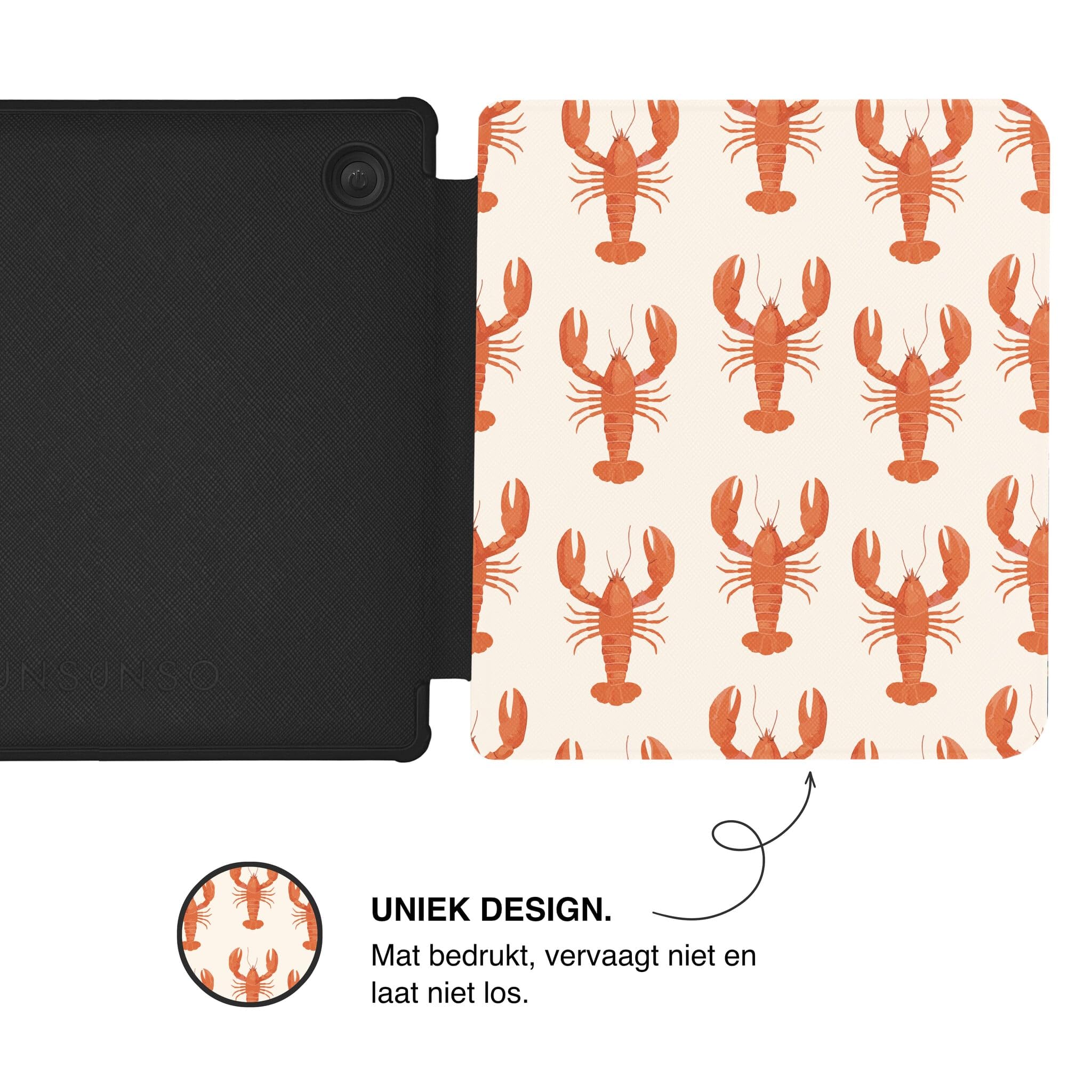 Lunso Passend für Kobo Libra Colour Hülle (7 Zoll) - Vegan Saffiano Leder Sleep Cover - Catch of the Day