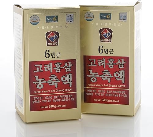Miniatura 8 de 236 ml, 100 % coreano, 6 años de extracto de ginseng rojo raíz, saponina, Panax