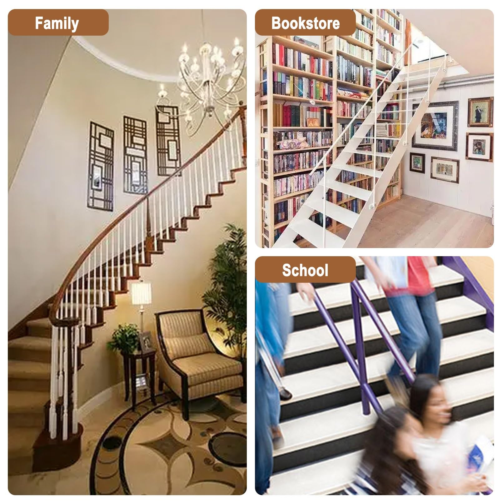 Perfil de Ángulo L Para Escaleras, Perfil de PVC Autoadhesivo de Borde Para Escaleras En Forma de L, Resistente Al Desgaste, Para Peldaños de Interior Y Exterior, Tiras Antideslizantes Para Peldaños(G