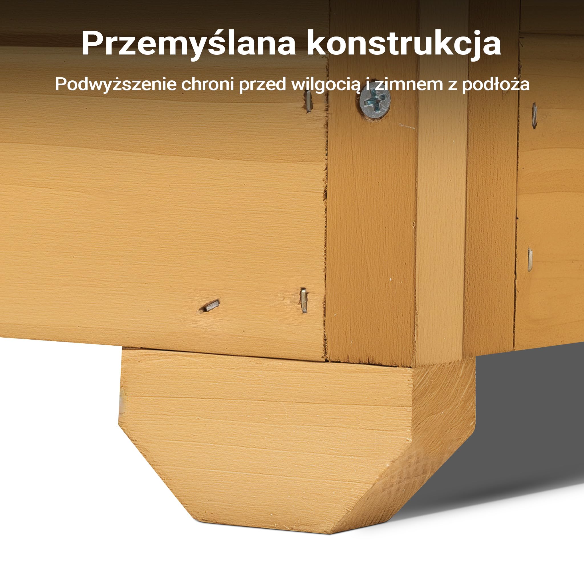 Wiltec mały domek dla kota 68 x 53 x 47 cm wykonany z drewna, domek dla kota do ogrodu lub na taras, kuweta izolowana, odporna na warunki atmosferyczne, jaskinia dla kota
