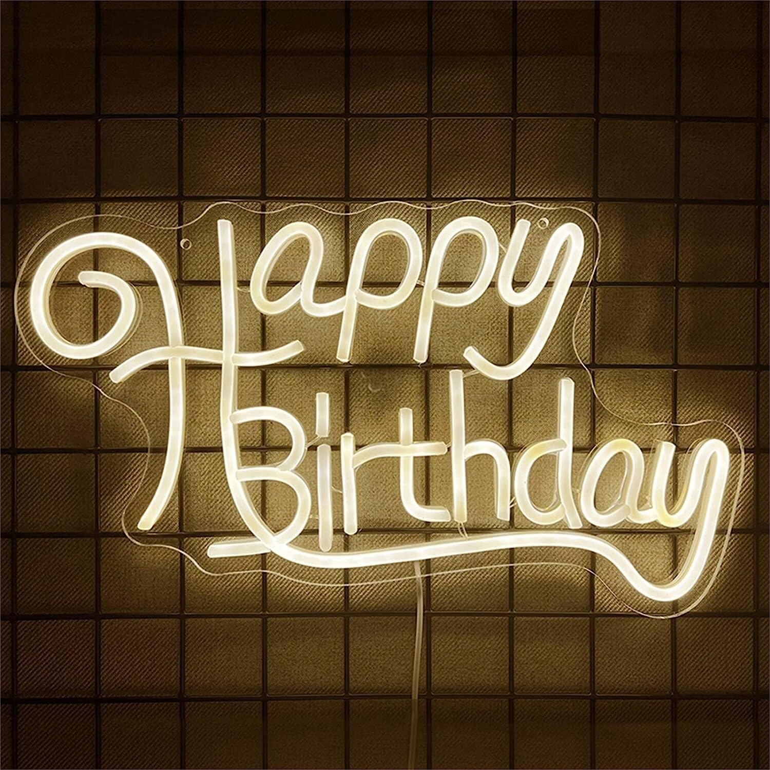 JSY Happy Birthday Konfigurowalny neon LED do dekoracji pokoju na przyjęcie urodzinowe Neon świetlny - znak