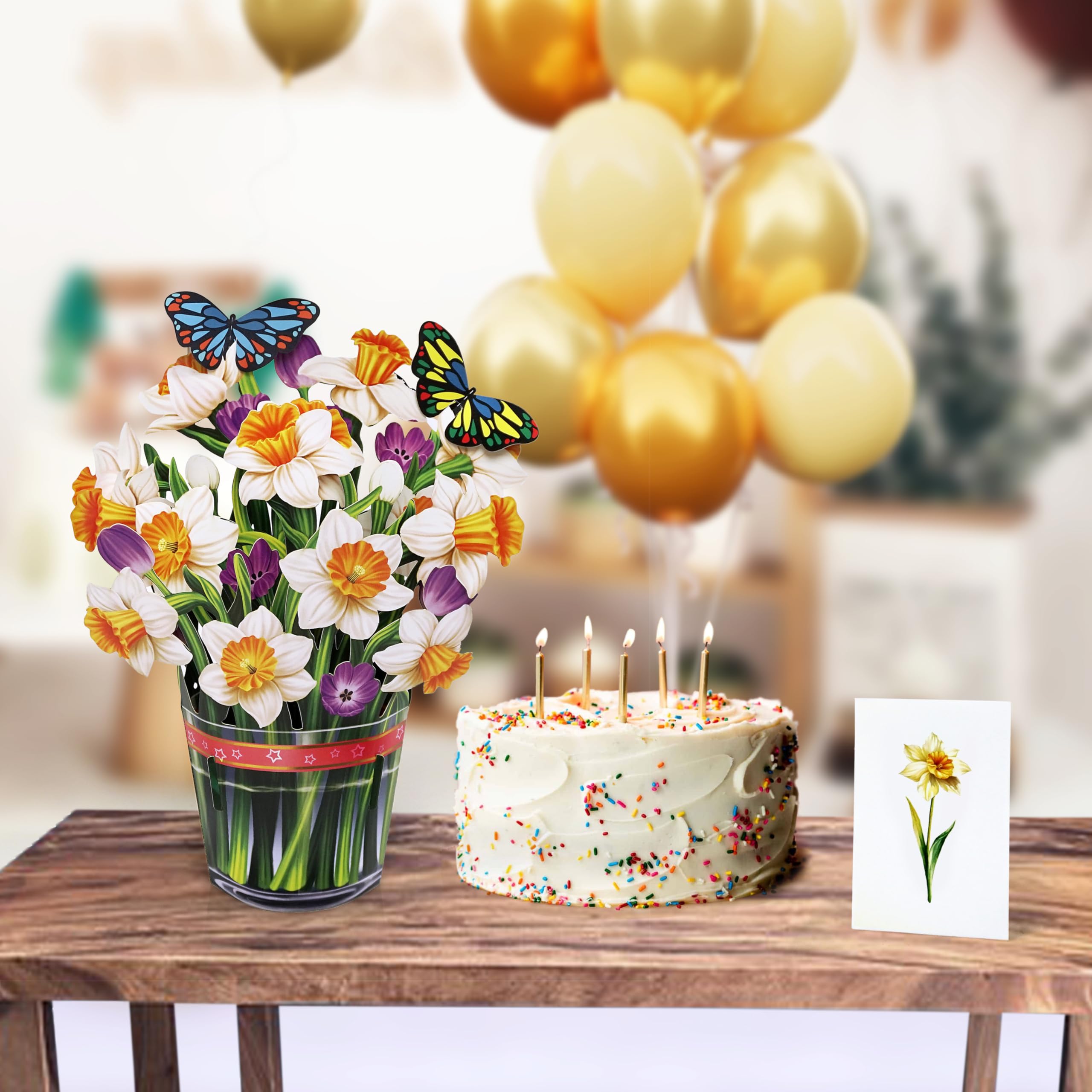 Daisy Bouquet 3D Pop-Up Mother's Day Card For Mom - Greeting Cards