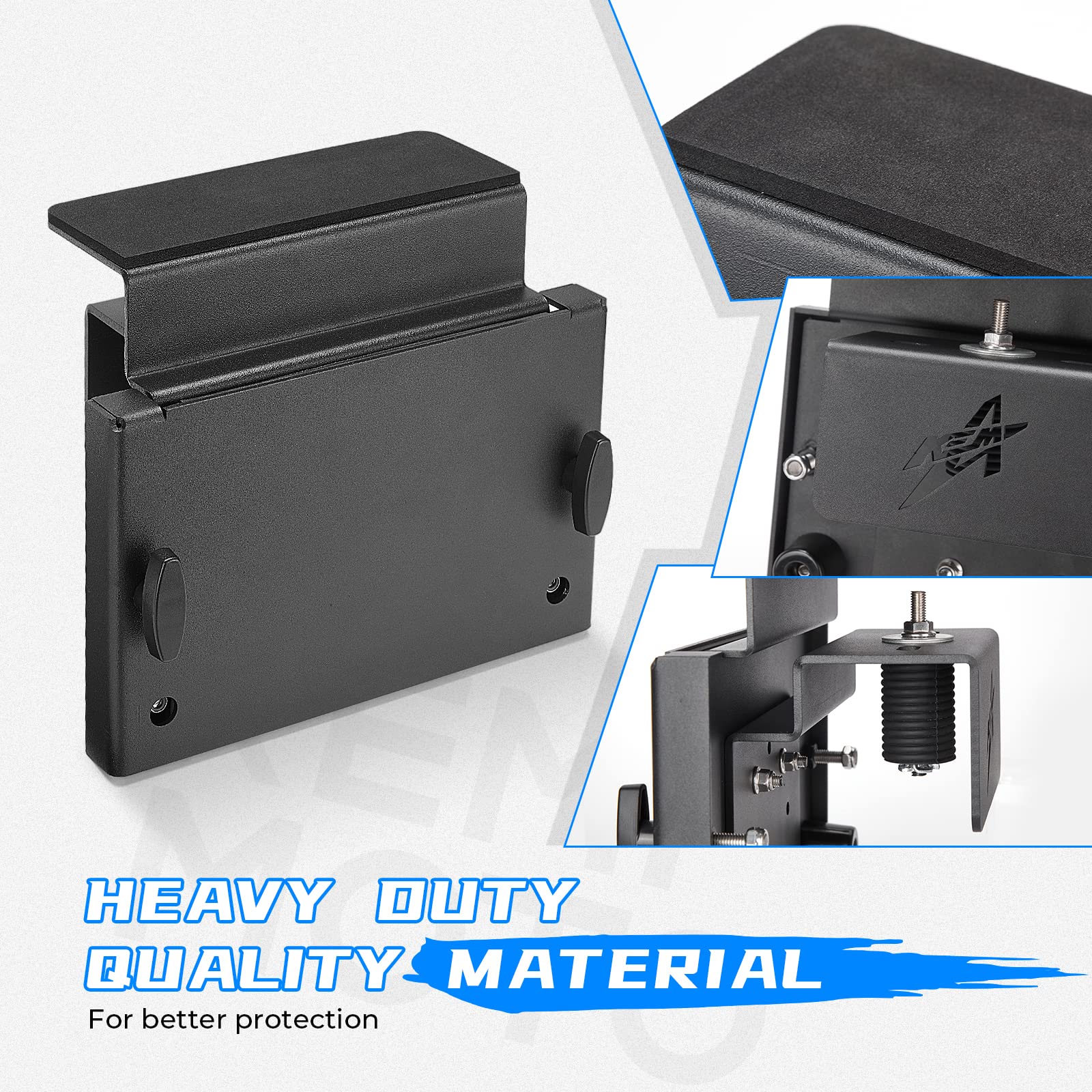 KEMIMOTO UTV Chainsaw Mount Chainsaw Holder Rack Compatible with Polaris Ranger 500 570 900 XP 1000 Crew General 1000, Heavy Duty Steel Chainsaw Carrier UTV Accessories