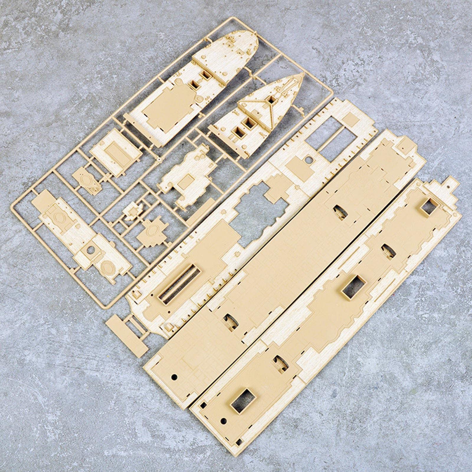 1/400 Modell Gebäude Kit Holz Deck mit Kette für Akademie 14215 Upgrade Teil
