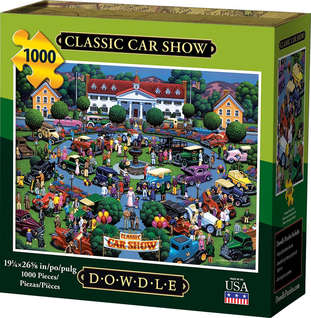 Dowdle Jigsaw Puzzle - Classic Car Show - 1000 Piece