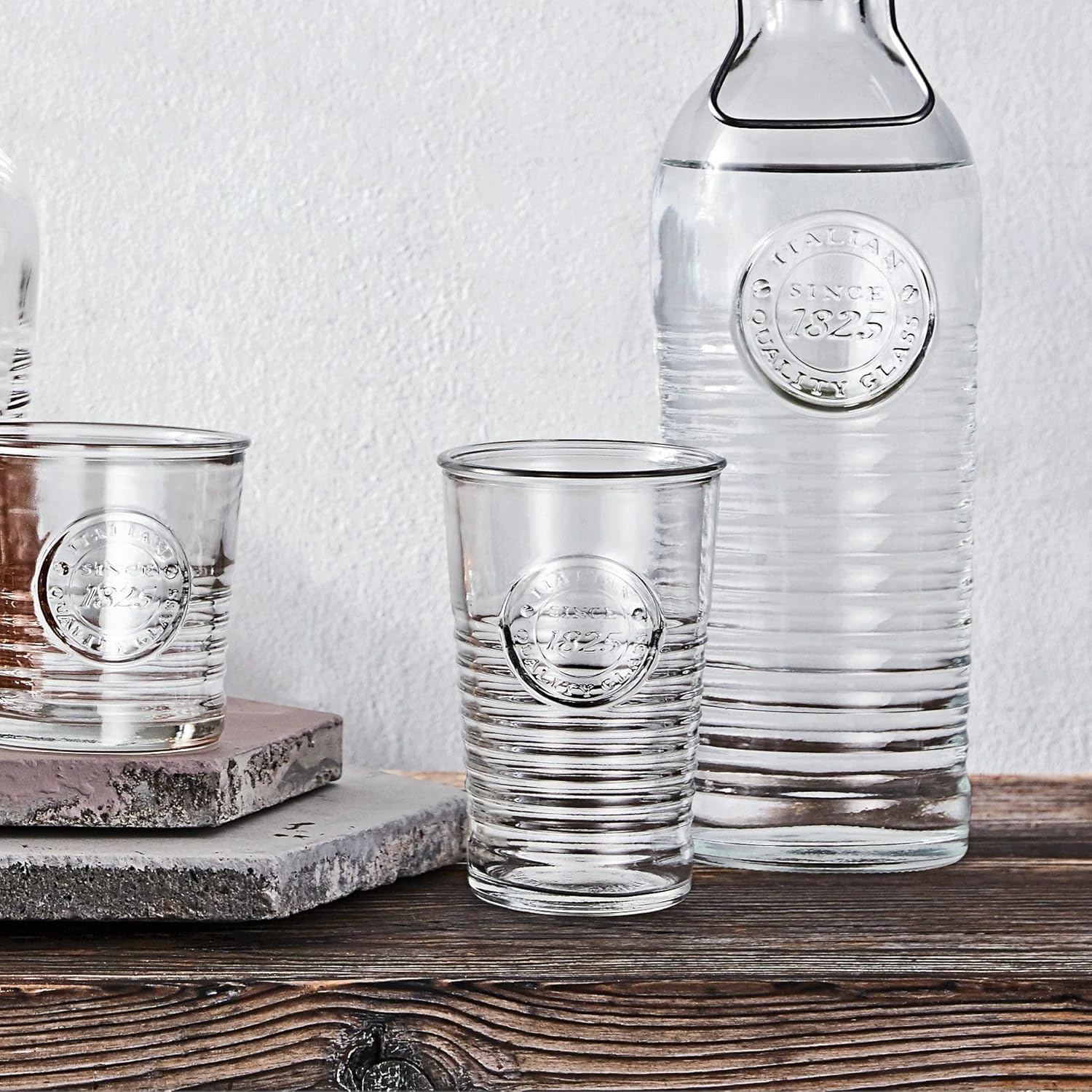 Bormioli Rocco Officina1825 Water Glasses (Set of 6), 11 oz, Clear