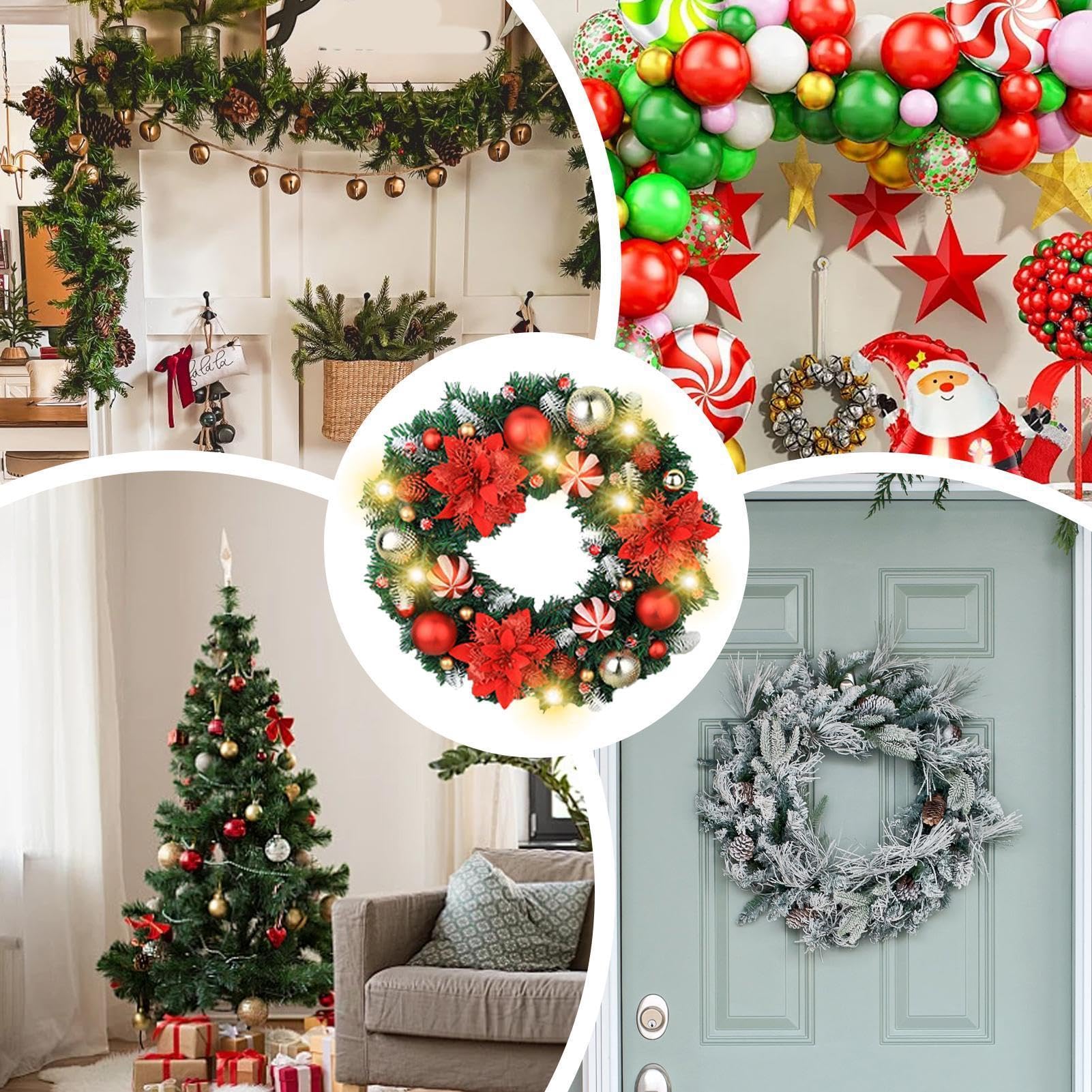 Weihnachtskranz Für Innenbereich Kugelblumen 41 Zentimeter Kranzdekoration