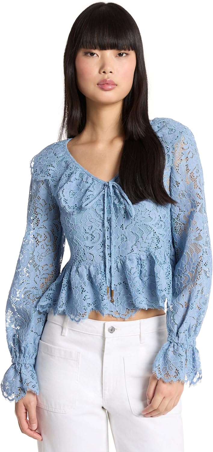 Michael Kors Women's Lace V Neck Top