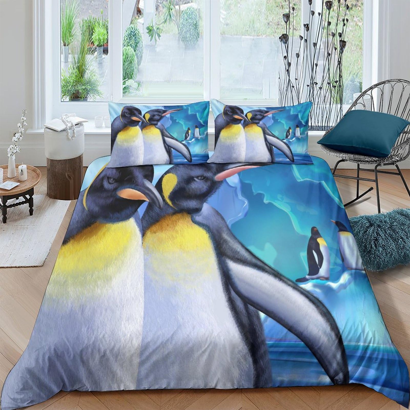 Parure de lit manchot de qualité supérieure en microfibre douce 3 pièces