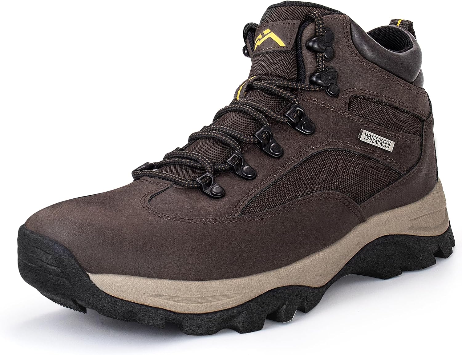CC-Los Men's Waterproof Hiking Boots Non-Slip Outdoor Walking Ankle Height