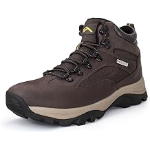 CC-Los Men's Waterproof Walking Boots Non-Slip Outdoor Hiking Ankle Height