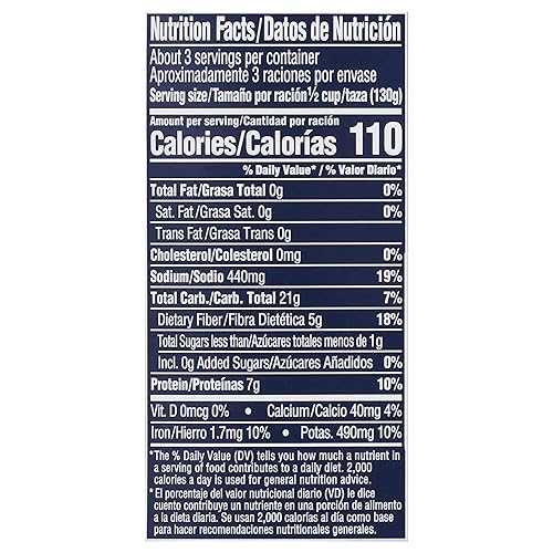 Vista 11 de BUSH'S BEST Frijoles negros de sodio reducidos en lata (paquete de 12), fuente de proteína y fibra a base de plantas, bajos en grasa, sin gluten, 15