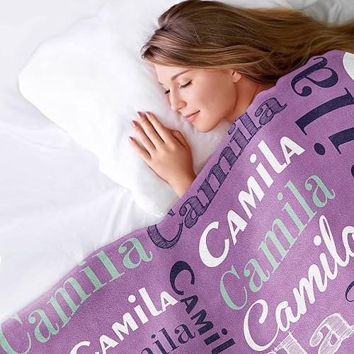 Miniatura 89 de Mantas personalizadas con nombre para niños, mantas de bebé personalizadas para niños y niñas, manta de nombre personalizada súper suave para niños