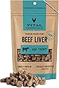 Vital Essentials Single Ingredient Beef Liver Dog Treats, 2.1 oz | Freeze-Dried Raw | Premium Quality High Protein Training Treats | Grain Free, Gluten Free, Filler Free