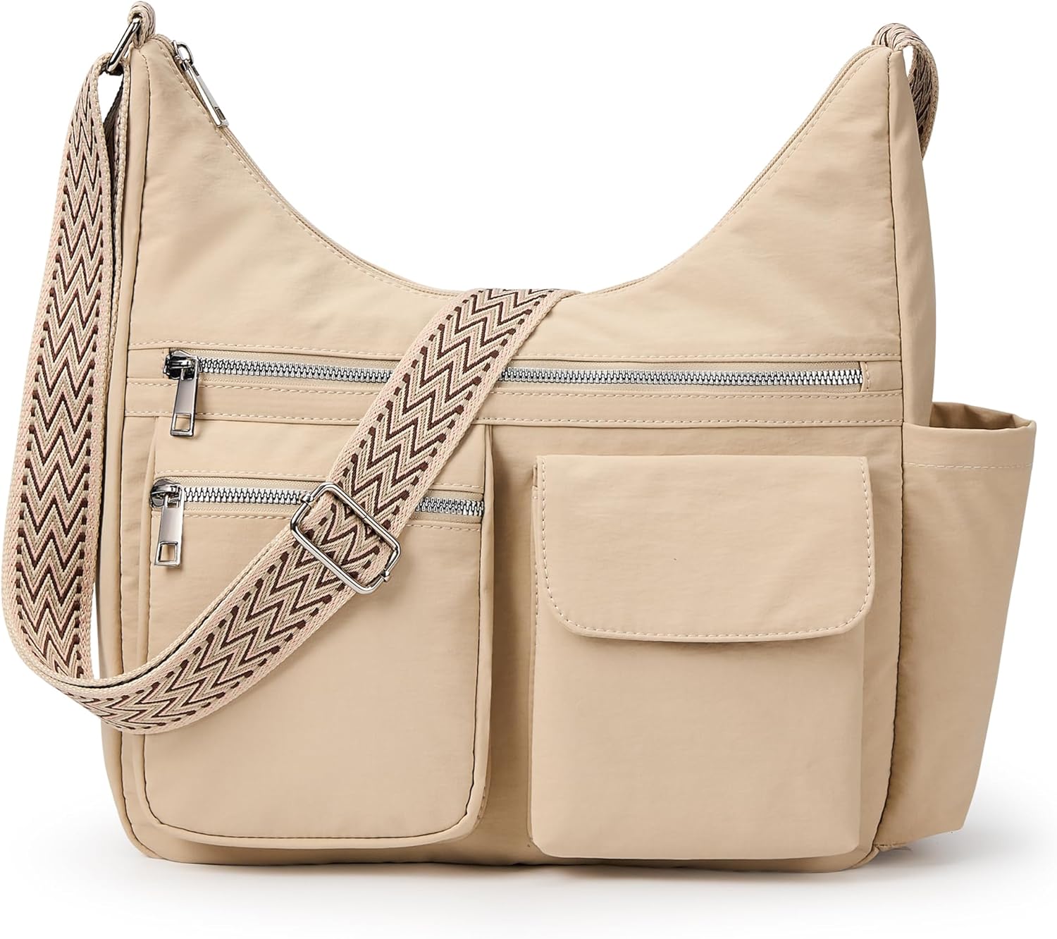 KALIDI Nylon Crossbody Bags for Women Trendy Cross Body Purse with Multiple Pockets For Ladies Casual Work Travel