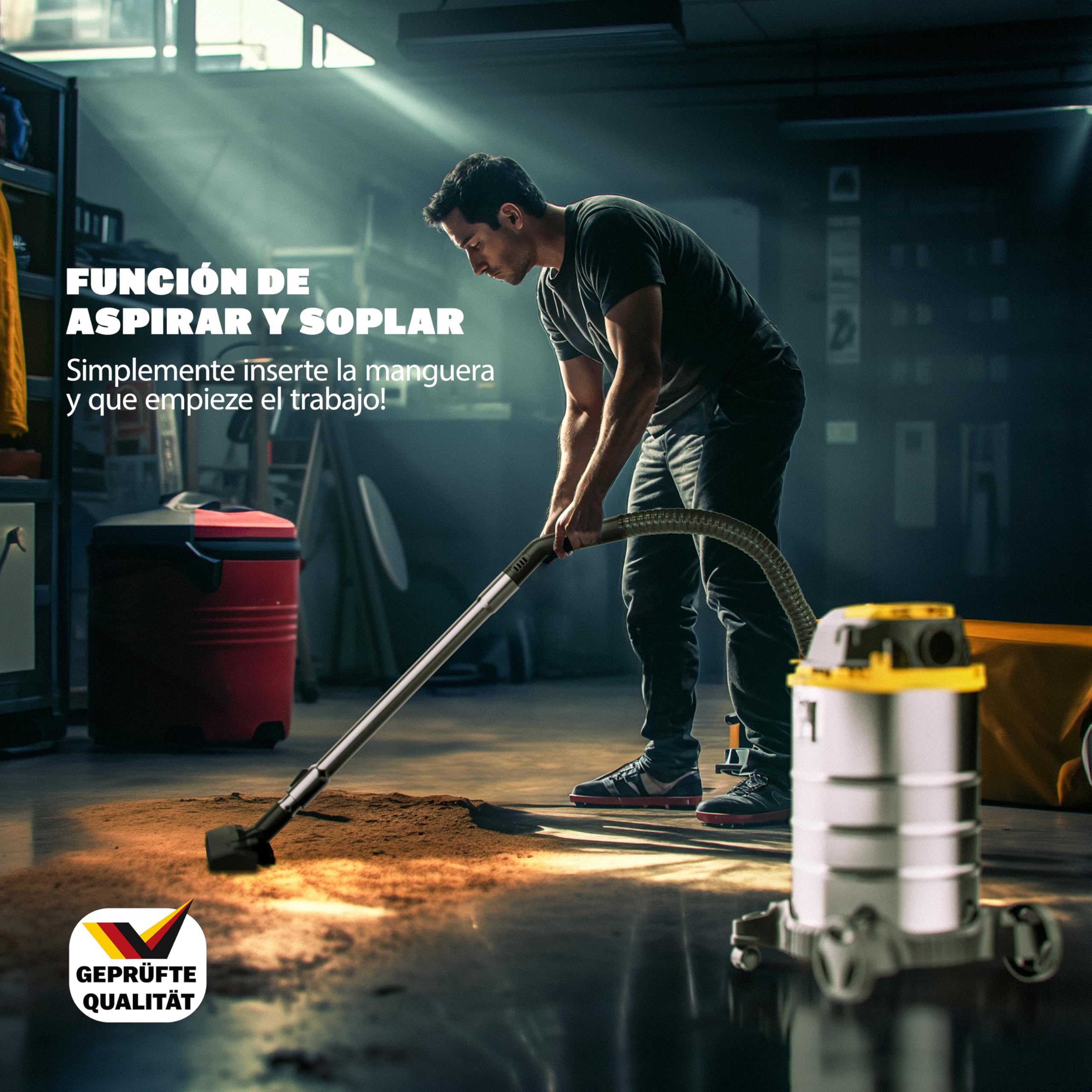Monzana Aspirador Seco y Húmedo 2200W 30L Industrial Cable 5m Soplador Acero Inoxidable