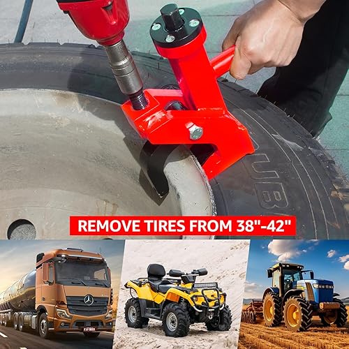 Miniatura 10 de BESTOOL - Rompe de cuentas neumático resistente herramienta de cambio de neumáticos para automóvil, camión, tractor, cortacésped, ATV, RV, carrito