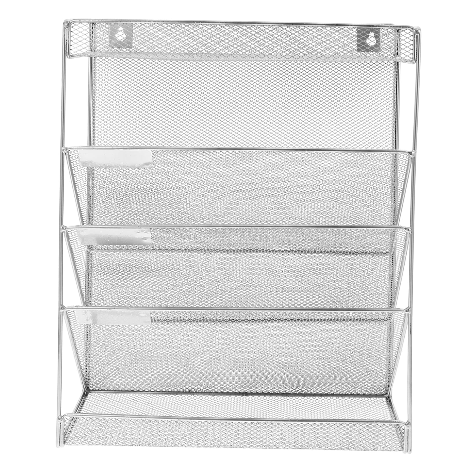 1zestaw Organizer Ścienny Do Biura Wielowarstwowy Uchwyt Akta Metalowy Organizer Dokumenty Oszczędność Miejsca Nowoczesny Design z Hakami Bez Śladów