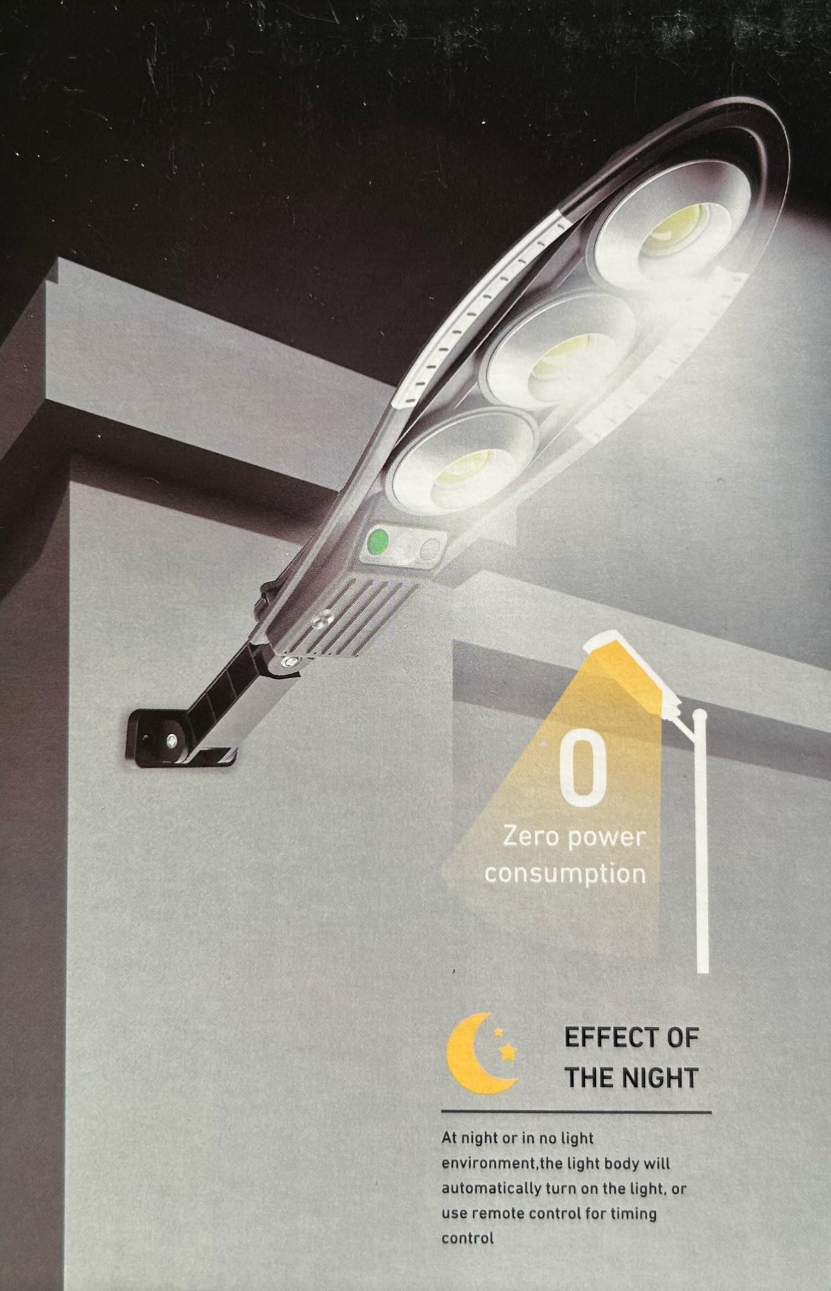 4 Pezzi Faretto LED Solare 150W con Telecomando, Sensore Movimento, Controllo Intelligente e Staffa - IP66 Impermeabile - 3 Modalità Luce - 6500K - CW982-4PZ