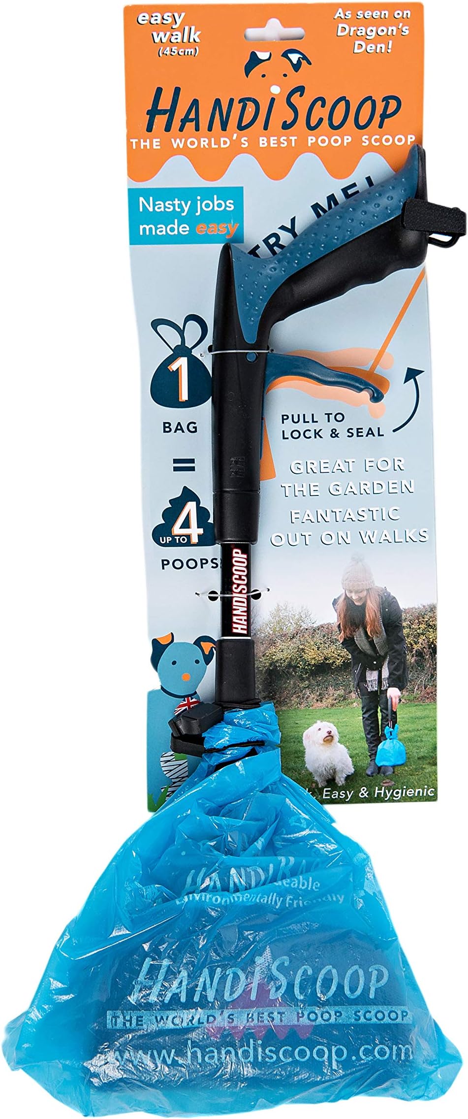 Handiscoop Small Pet Select Combo- Pooper Scooper & Box Biodegradable Bags