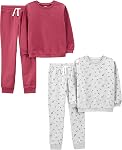 Simple Joys by Carter's 4-Piece Chemises à manches longues et pantalons pour fille