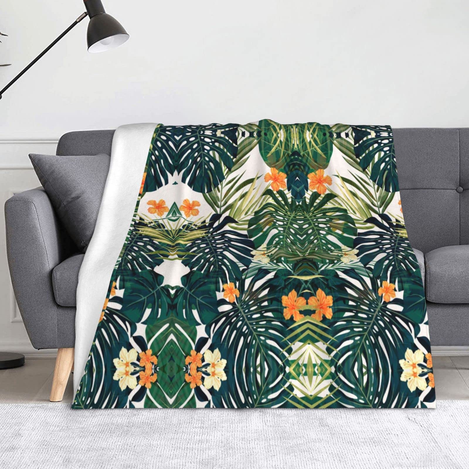 Couverture d'été tropicale pour camping voyage et nuits sur canapé