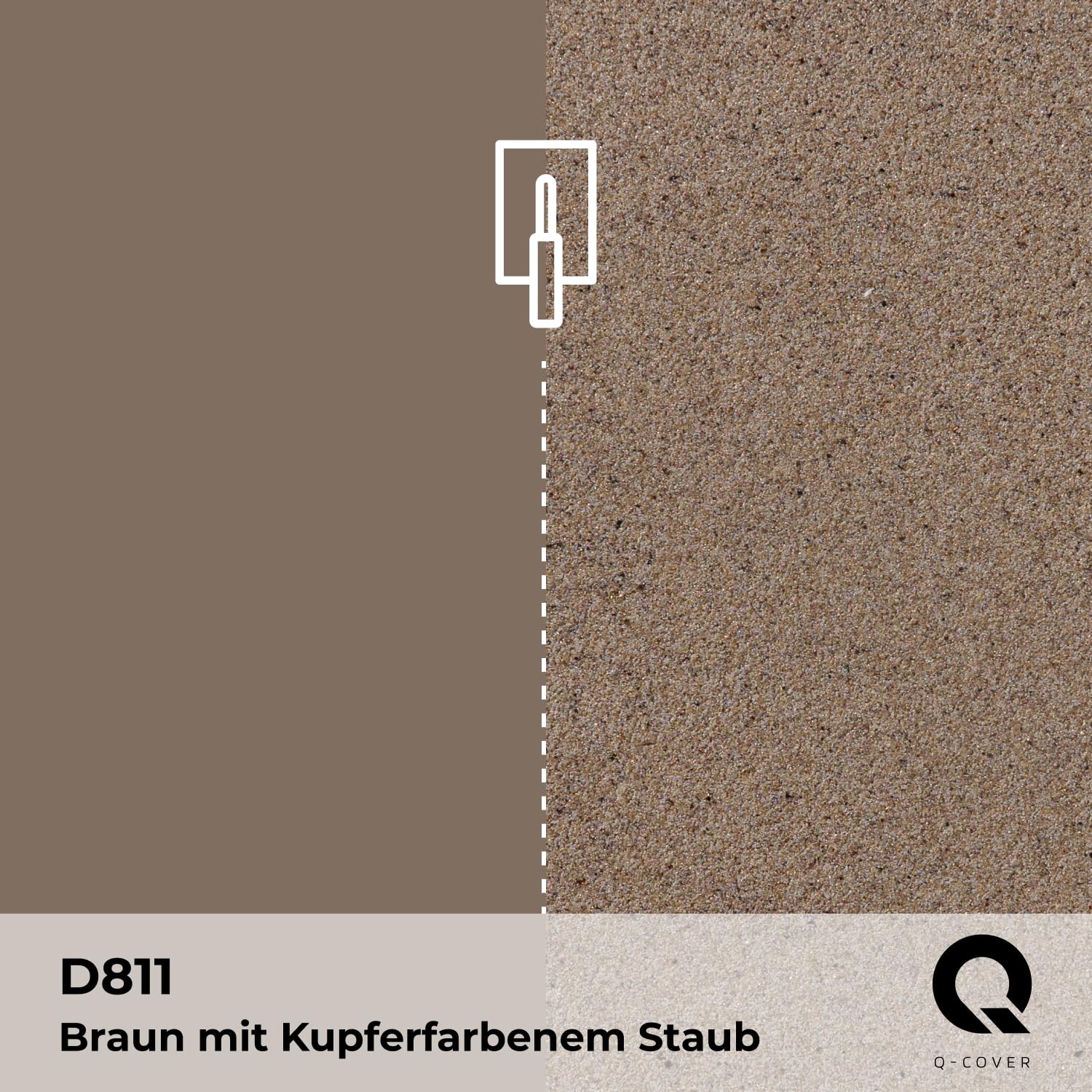 Quarzgrund für Dekorativer Putz mit Mica Braun D811 7,5KG | Acrylatdispersion Grundiermittel Innen & Außen für Wände und Decken Grundierung Schutz Mosaikputz ca. 0,3-0,4 KG/m2